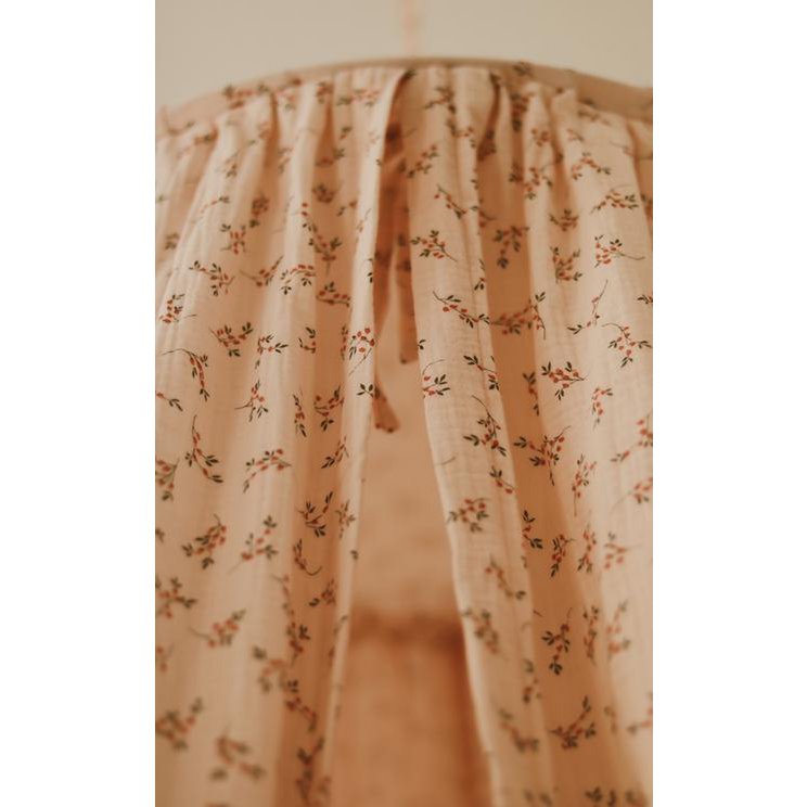 Baldachin „Kleine Blumen“ – Apricot/Rosa