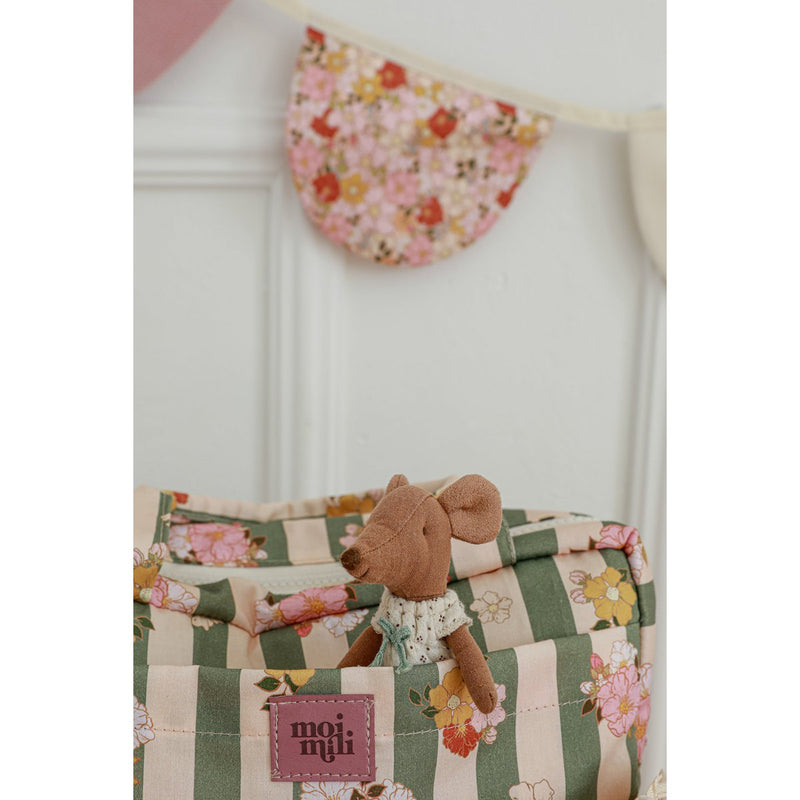 Kosmetiktasche „Grün gestreift“