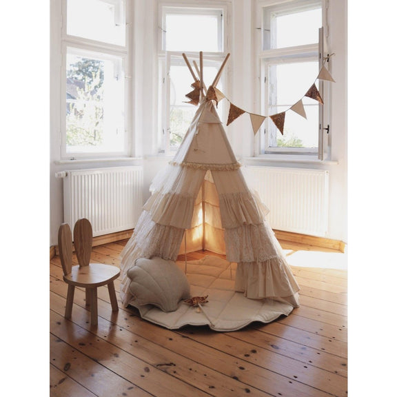 Moi Mili Tipi-Zelt mit Rüschen „Shabby Chic“ – Produktfoto 6