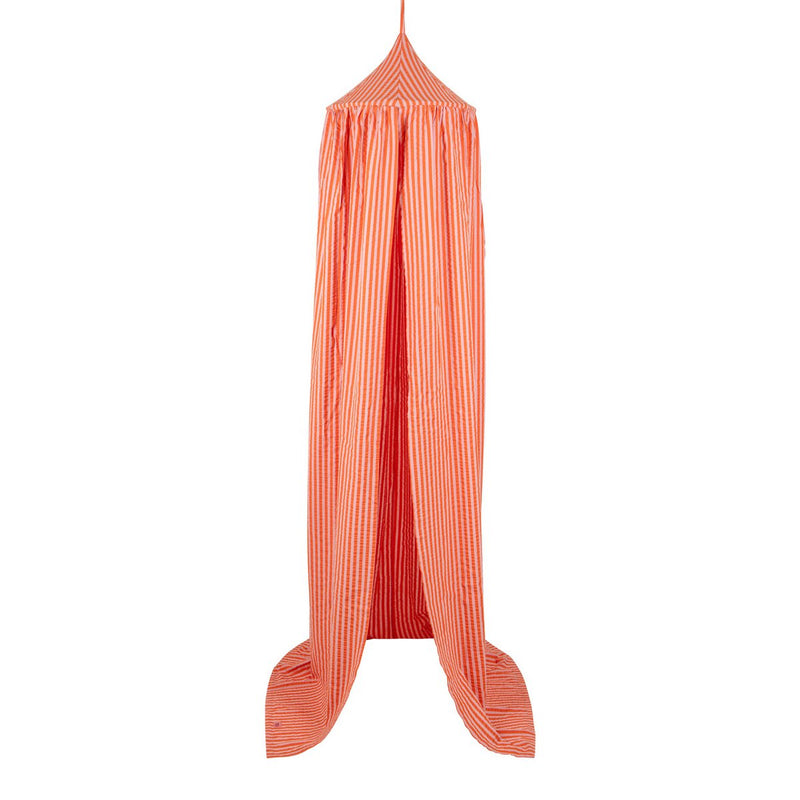 Baumwoll-Baldachin „Pink Orange Stripe“
