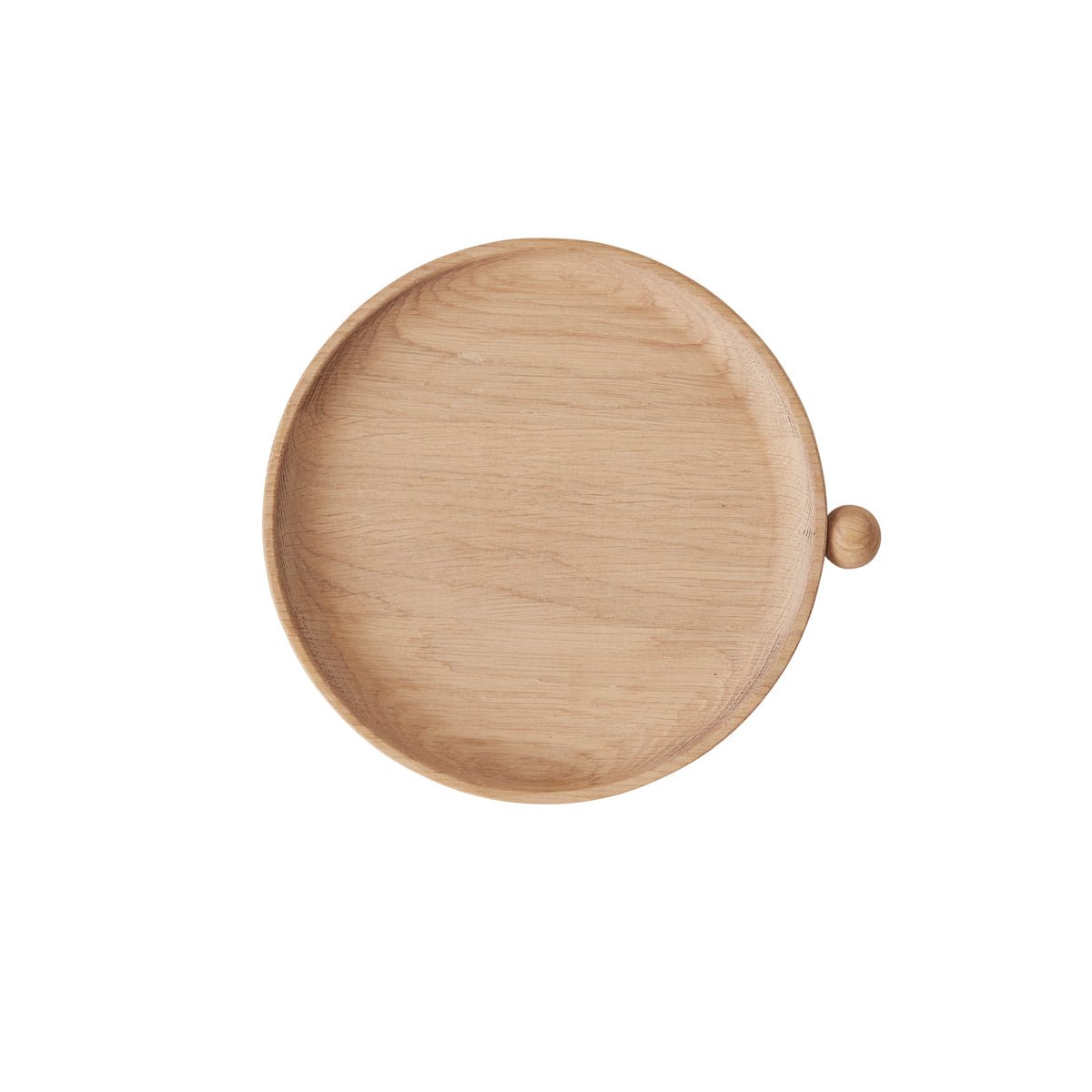 Inka Holztablett – rund – klein – Natur – H2,5 × L22 × B20 cm von OYOY Living Design