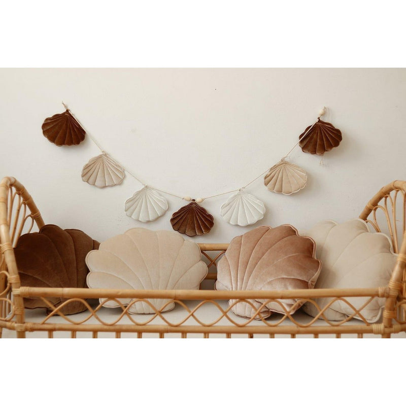 Samt-Muschelkissen „Cream Pearl“