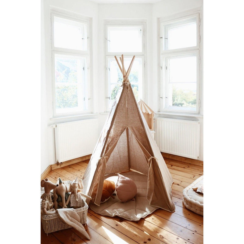 Moi Mili Tipi-Set „Natural Linen“ mit Blatt-Spielmatte – Produktfoto 11
