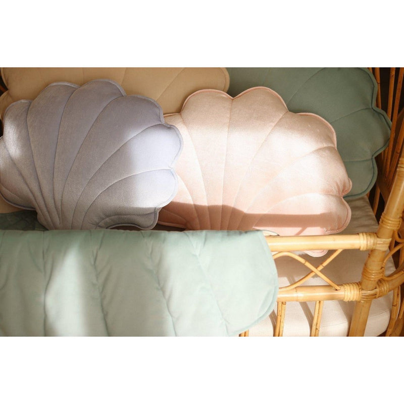 Samt-Muschelkissen „Apricot Pearl“