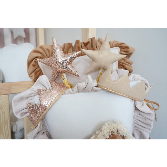 Kronen- & Zauberstab-Set „Beige“