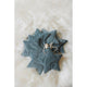 Samtgirlande „Grey Mint Dust“ mit Sternen – 3 m