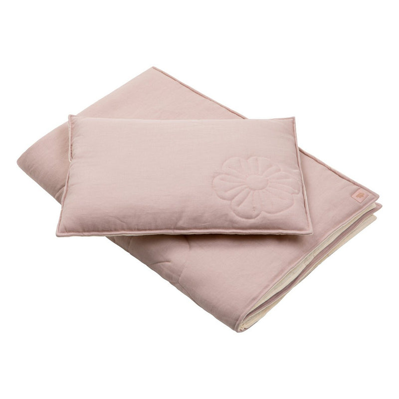 Leinen-Bettset „Bloom Powder Rose“ – Large