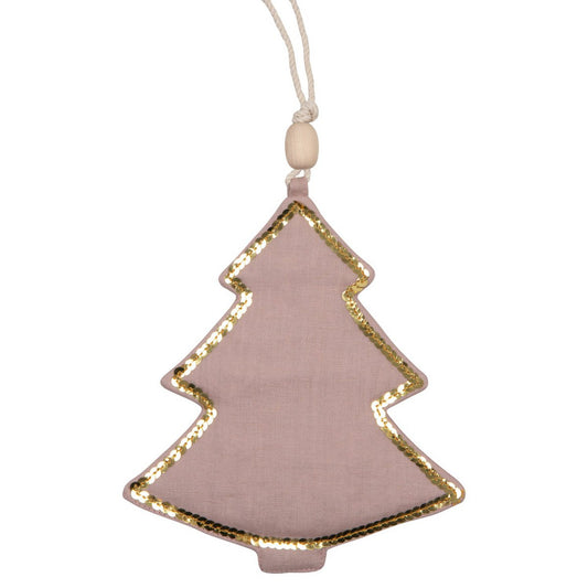 Moi Mili Weihnachtsbaum-Anhänger aus Leinen „Rosa“ – Produktfoto 2
