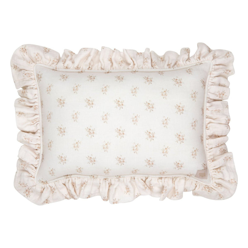 Musselin-Kissen mit Rüschen „Boho Flowers“