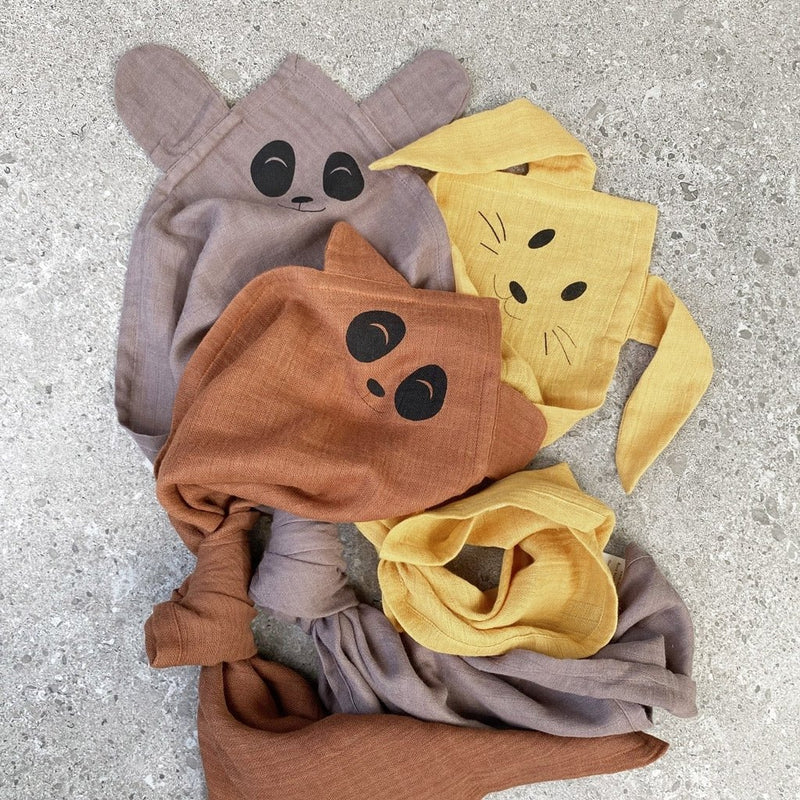 Kuscheltücher „Bjørk Hase“ – 2er-Set, Goldgelb – weitere Produktansicht