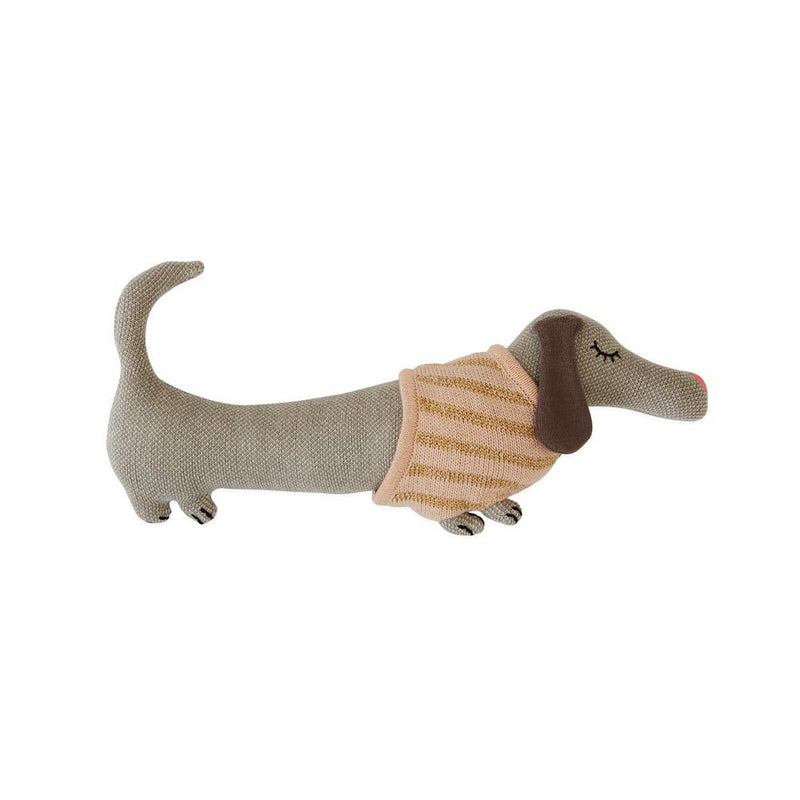 Baby Daisy Hund Kuscheltier – H15 × L32 × B7 cm von OYOY Living Design
