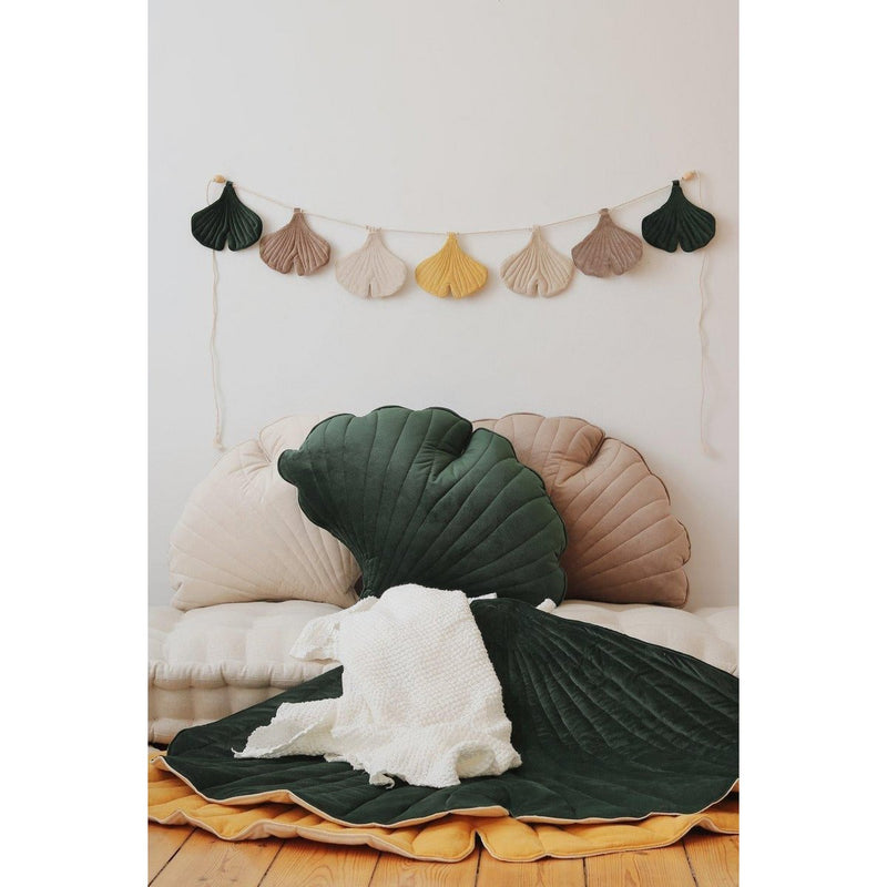 Samt-Ginkgokissen „Forest Green“