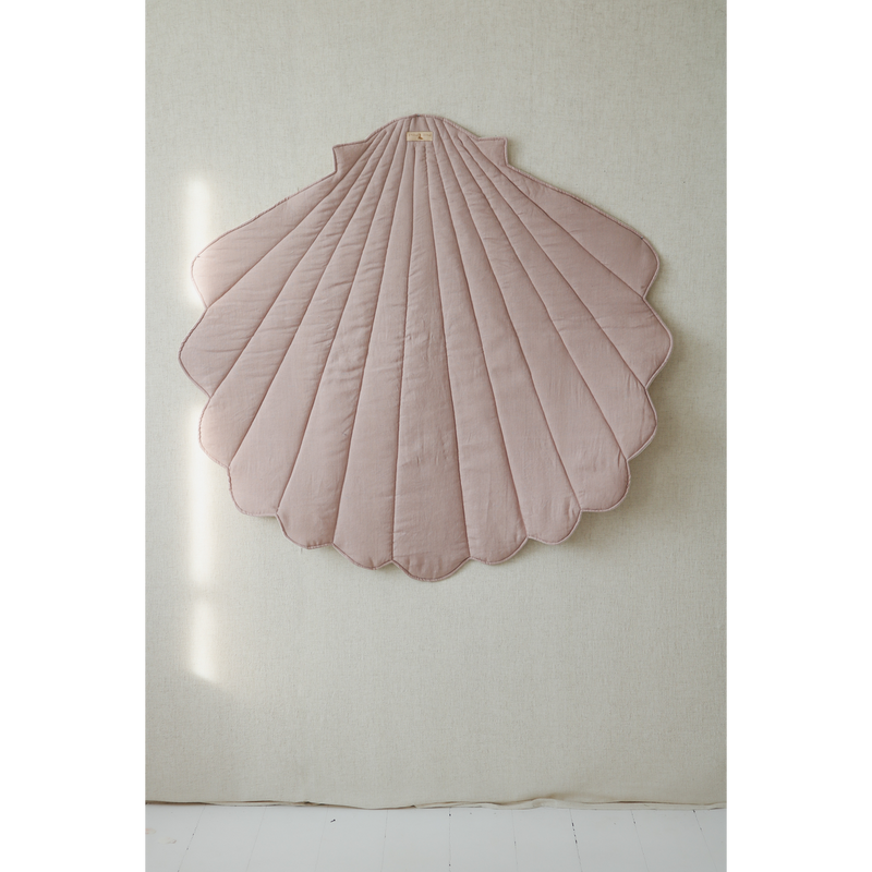 Leinen-Muschelmatte „Powder Pink“