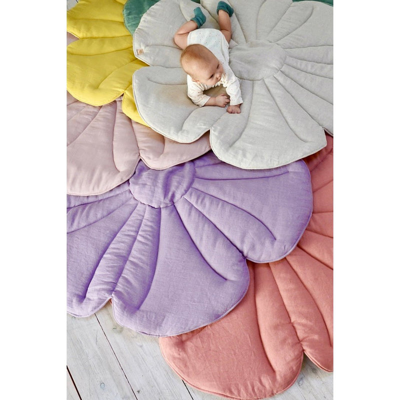 Leinen-Blütenmatte „Powder Rose“