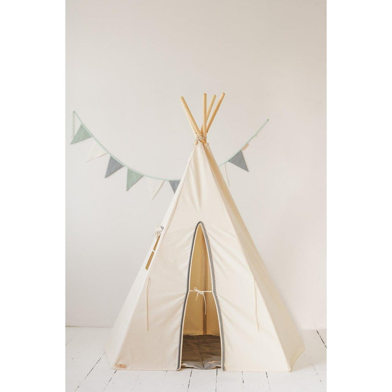 Tipi-Zelt „Grey Pompoms“