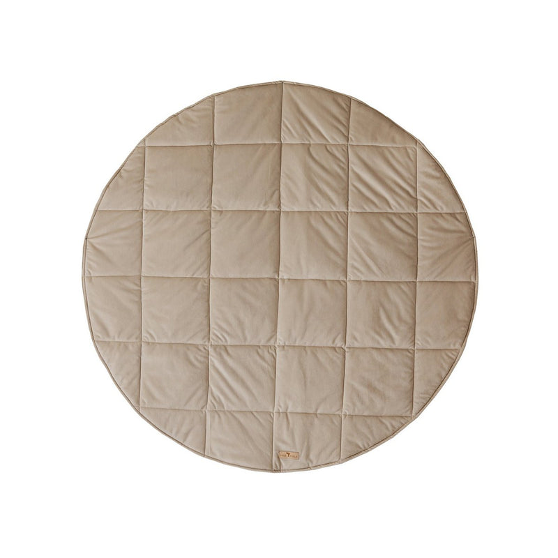 Runde Samt-Spielmatte „Soft Beige“