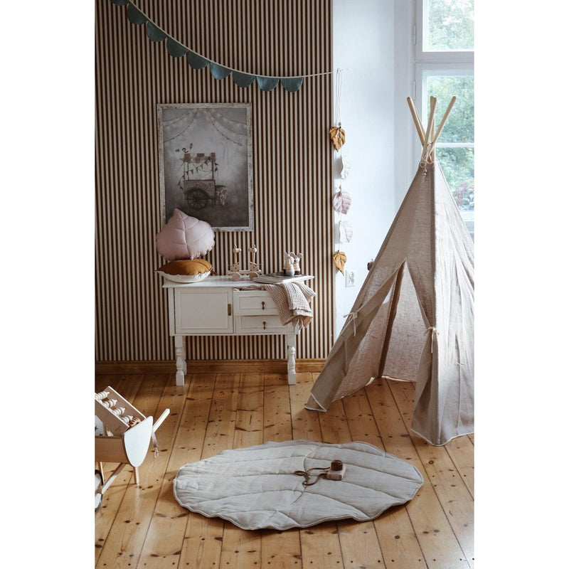 Moi Mili Tipi-Set „Natural Linen“ mit Blatt-Spielmatte – Produktfoto 12