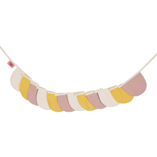 Moi Mili Leinen-Halbmondgirlande „Powder Pink Circus“ – Produktfoto 2