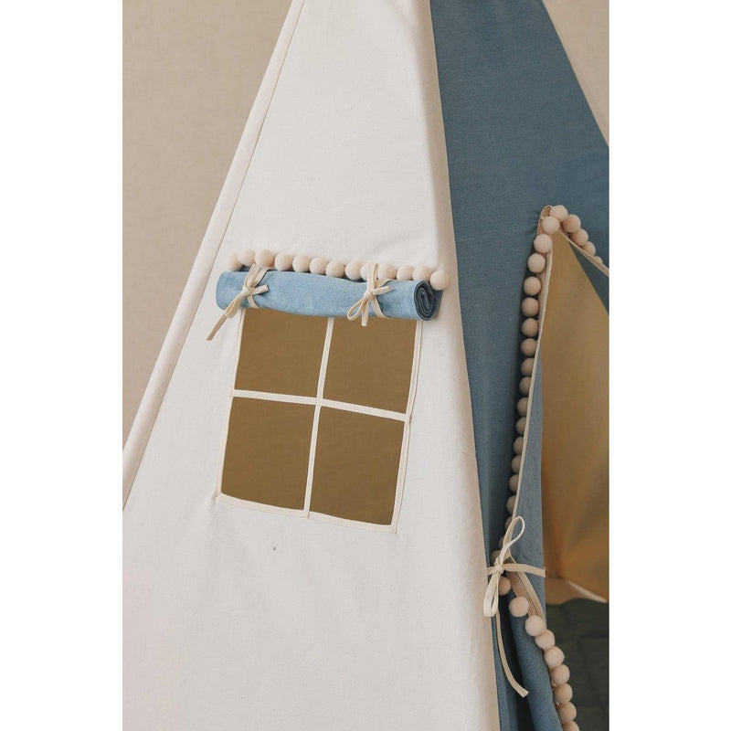 Tipi-Zelt „Jeans“ mit Pompons