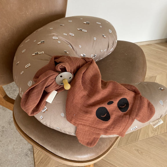 Kuscheltücher „Bjørk Panda“ – 2er-Set, Caramel Café – weitere Produktansicht
