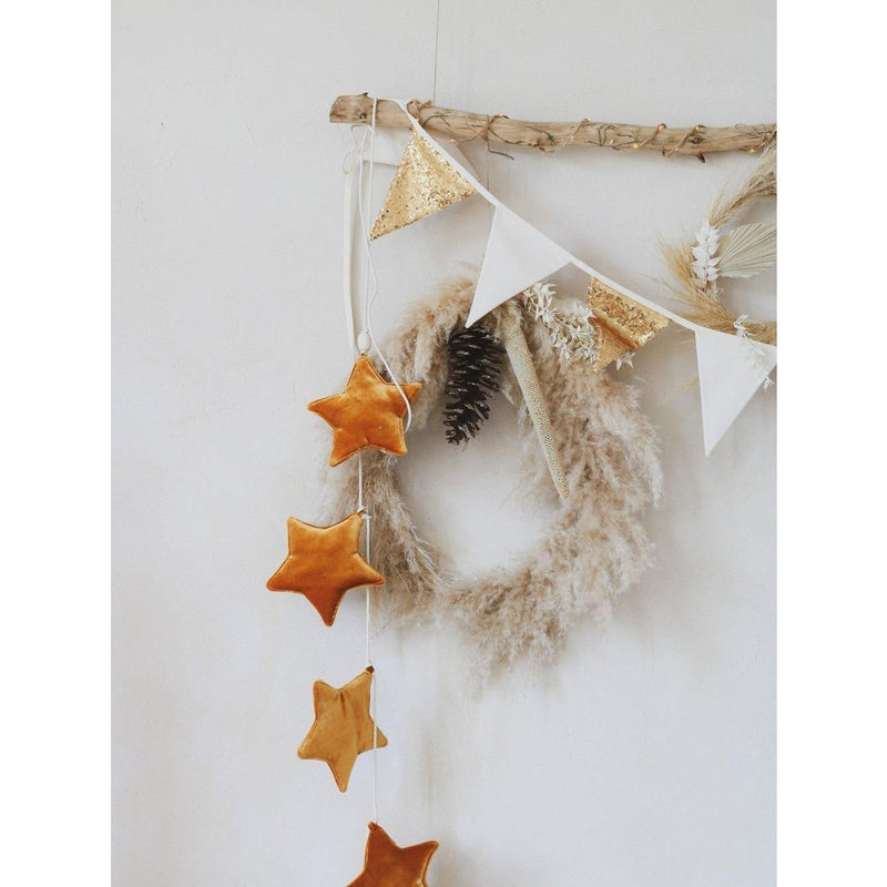 Samt-Sterngirlande „Gold Dust“