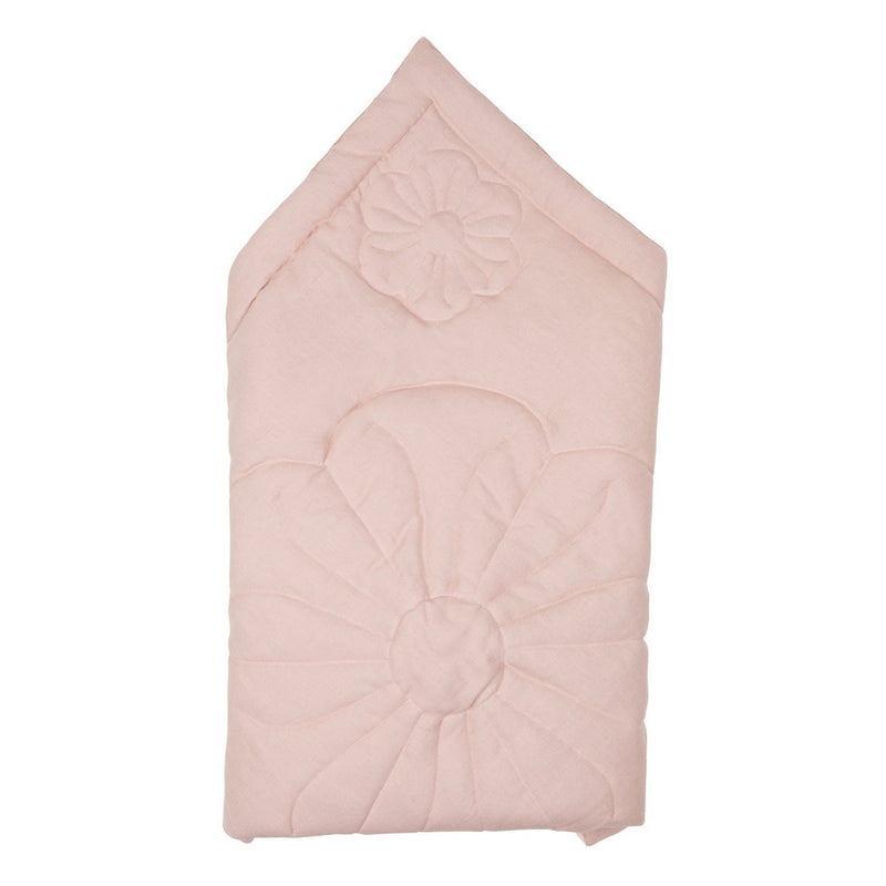 Leinen-Einschlagdecke „Bloom Powder Rose“