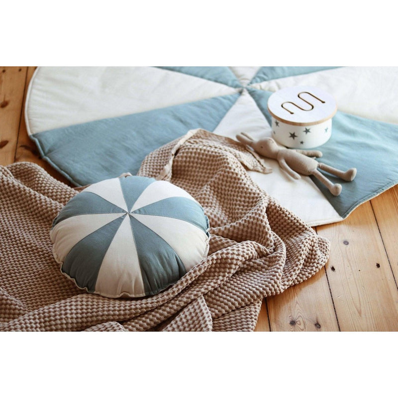 Runde Patchwork-Matte „Blue Candy“