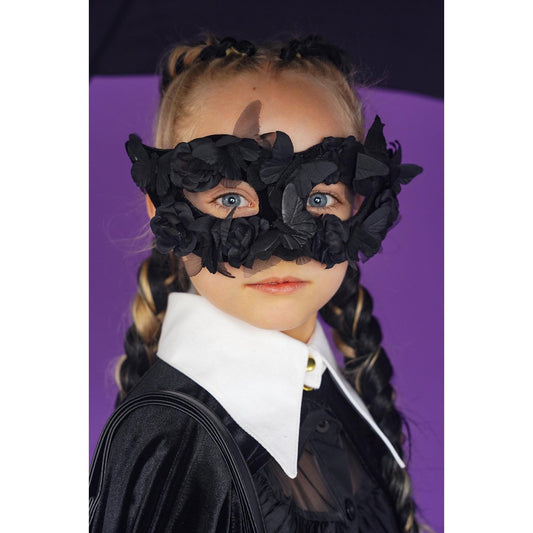 Zauberumhang für Kinder im Wednesday-Look – Schwarz