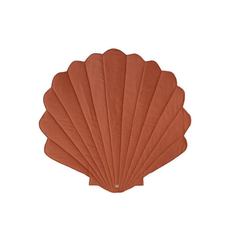 Leinen-Muschelmatte „Papaya“