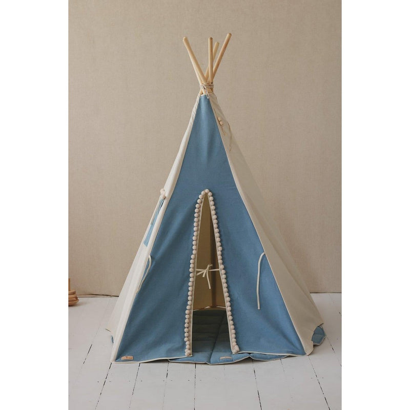 Tipi-Zelt „Jeans“ mit Pompons