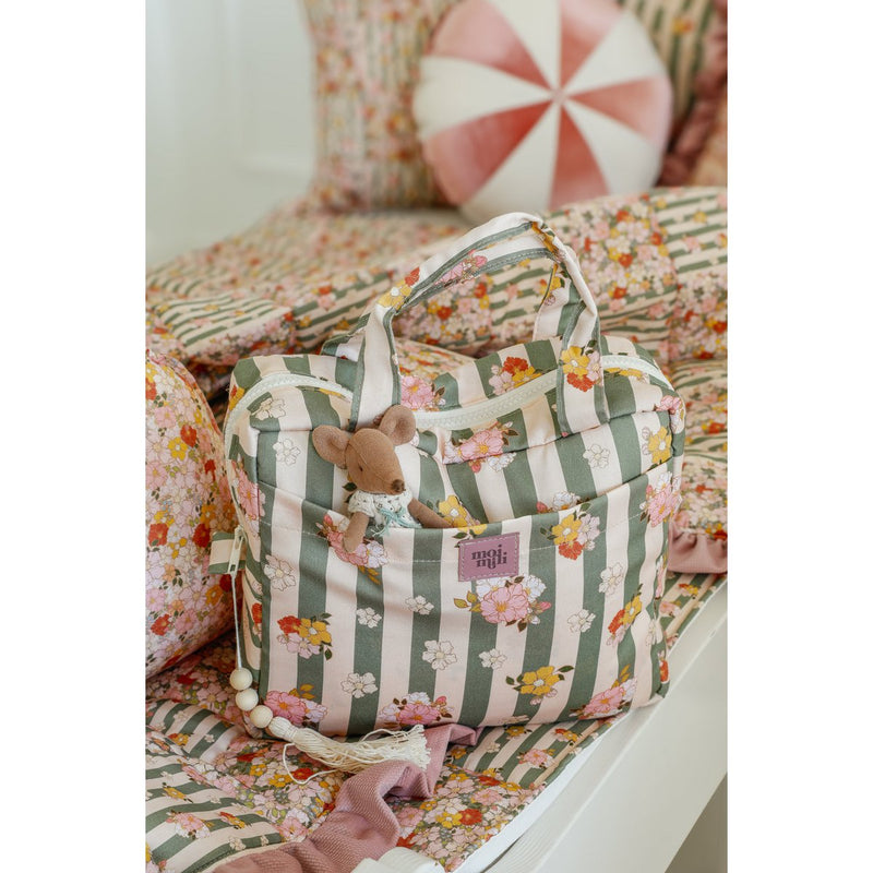 Kosmetiktasche „Grün gestreift“