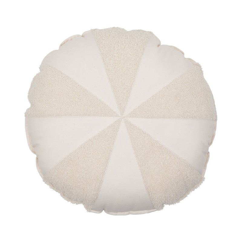 Bouclé-Patchworkkissen „White Lamb“